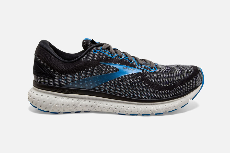 Brooks Men's Glycerin 18 Road Running Shoes Black/Ebony/Blue ( DHLCU1928 )